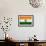 India Flag Design with Wood Patterning - Flags of the World Series-Philippe Hugonnard-Framed Premium Giclee Print displayed on a wall
