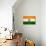 India Flag Design with Wood Patterning - Flags of the World Series-Philippe Hugonnard-Art Print displayed on a wall