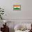 India Flag Design with Wood Patterning - Flags of the World Series-Philippe Hugonnard-Framed Art Print displayed on a wall