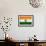 India Flag Design with Wood Patterning - Flags of the World Series-Philippe Hugonnard-Framed Art Print displayed on a wall