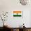 India Flag Design with Wood Patterning - Flags of the World Series-Philippe Hugonnard-Framed Art Print displayed on a wall