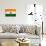 India Flag Design with Wood Patterning - Flags of the World Series-Philippe Hugonnard-Art Print displayed on a wall