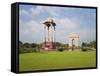 India Gate, 42 Metre High, Eastern End of the Rajpath, New Delhi, Delhi, India, Asia-Gavin Hellier-Framed Stretched Canvas