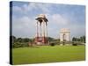 India Gate, 42 Metre High, Eastern End of the Rajpath, New Delhi, Delhi, India, Asia-Gavin Hellier-Stretched Canvas