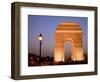 India Gate Illuminated in Evening, New Delhi, India, Asia-null-Framed Photographic Print