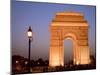 India Gate Illuminated in Evening, New Delhi, India, Asia-null-Mounted Photographic Print