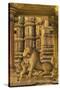 India. Hindu temples at Khajuraho.-Ralph H. Bendjebar-Stretched Canvas