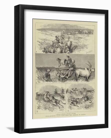 India, Hunting Black Buck with the Cheetah in Baroda-null-Framed Giclee Print