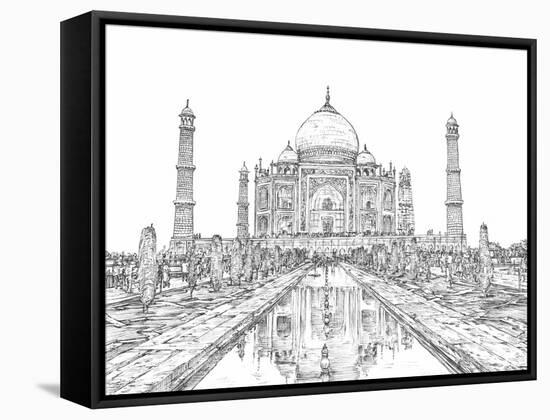 India in Black & White II-Melissa Wang-Framed Stretched Canvas