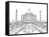 India in Black & White II-Melissa Wang-Framed Stretched Canvas