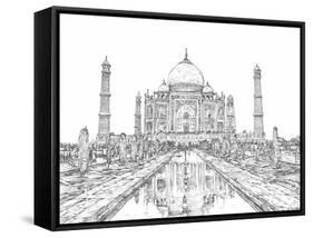 India in Black & White II-Melissa Wang-Framed Stretched Canvas