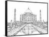 India in Black & White II-Melissa Wang-Framed Stretched Canvas