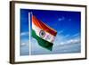 India Indian Flag In Blue Sky-f9photos-Framed Art Print