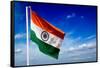 India Indian Flag In Blue Sky-f9photos-Framed Stretched Canvas