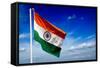 India Indian Flag In Blue Sky-f9photos-Framed Stretched Canvas