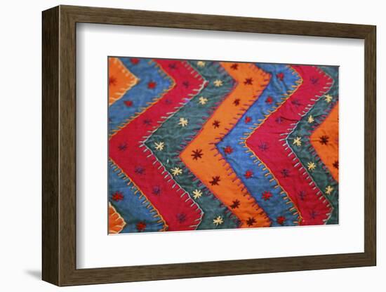 India. Jaipur. Traditional Indian Textile.-Kymri Wilt-Framed Photographic Print