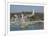 India, Kerala, Malabar Coast, Villanjam, Port view of fishing village with St. Joseph's Shrine.-Cindy Miller Hopkins-Framed Photographic Print