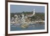 India, Kerala, Malabar Coast, Villanjam, Port view of fishing village with St. Joseph's Shrine.-Cindy Miller Hopkins-Framed Photographic Print