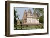 India, Khajuraho, Madhya Pradesh State Temple from the Chandella Dynasty and Grounds-Ellen Clark-Framed Photographic Print