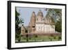 India, Khajuraho, Madhya Pradesh State Temple from the Chandella Dynasty and Grounds-Ellen Clark-Framed Photographic Print