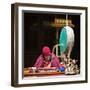 India, Ladakh, Hemis, Monk Reciting Prayers to the Slow Rhythm of a Drum at Hemis Monastery-Katie Garrod-Framed Photographic Print