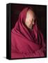 India, Ladakh, Likir, Senior Monk at Likir Monastery, Ladakh, India-Katie Garrod-Framed Stretched Canvas