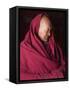 India, Ladakh, Likir, Senior Monk at Likir Monastery, Ladakh, India-Katie Garrod-Framed Stretched Canvas