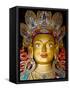 India, Ladakh, Thiksey, the Immense and Beautifully Gilded Maitreya Buddha in the Chamkhang Temple-Katie Garrod-Framed Stretched Canvas