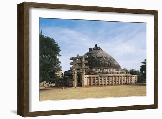 India, Madhya Pradesh, Sanchi, Great Stupa, Western Gateway-null-Framed Giclee Print