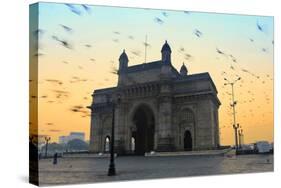 India, Maharashtra, Mumbai, Gateway of India, the Gateway of India at Dawn-Alex Robinson-Stretched Canvas