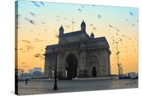 India, Maharashtra, Mumbai, Gateway of India, the Gateway of India at Dawn-Alex Robinson-Stretched Canvas