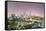 India, Maharashtra, Mumbai, View of the City of Mumbai City Centre at Night from Kemp's Corner-Alex Robinson-Framed Stretched Canvas