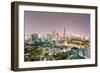 India, Maharashtra, Mumbai, View of the City of Mumbai City Centre at Night from Kemp's Corner-Alex Robinson-Framed Photographic Print