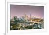 India, Maharashtra, Mumbai, View of the City of Mumbai City Centre at Night from Kemp's Corner-Alex Robinson-Framed Photographic Print