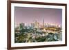 India, Maharashtra, Mumbai, View of the City of Mumbai City Centre at Night from Kemp's Corner-Alex Robinson-Framed Photographic Print