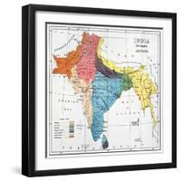 India: Map, 19Th Century-null-Framed Giclee Print