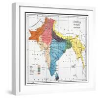 India: Map, 19Th Century-null-Framed Giclee Print