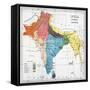 India: Map, 19Th Century-null-Framed Stretched Canvas