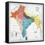 India: Map, 19Th Century-null-Framed Stretched Canvas