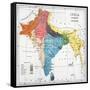 India: Map, 19Th Century-null-Framed Stretched Canvas