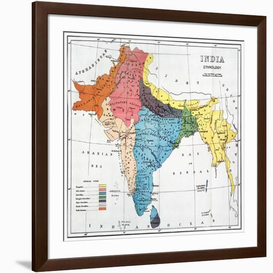 India: Map, 19Th Century-null-Framed Giclee Print