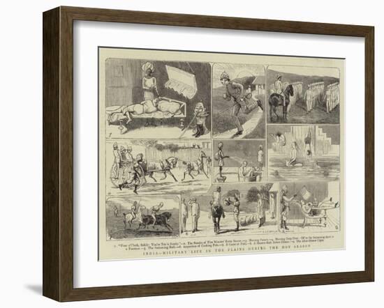 India, Military Life in the Plains During the Hot Season-null-Framed Giclee Print