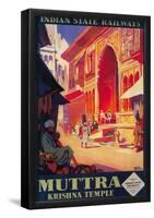 India - Muttra Krishna Temple Travel Poster-null-Framed Poster