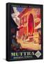 India - Muttra Krishna Temple Travel Poster-null-Framed Poster