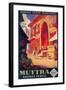 India - Muttra Krishna Temple Travel Poster-Lantern Press-Framed Art Print