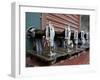 India, Mysore; Recently-Repaired Sewing Machines Outside a Sewing-Machine Repair Shop in Mysore-Niels Van Gijn-Framed Photographic Print