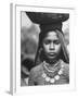 India Native Wearing Traditional Clothing, Carrying Basket on Her Head-Margaret Bourke-White-Framed Photographic Print