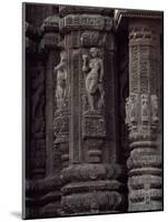 India, Orissa State, Detail of Decorations of Rajarani Temple in Bhubaneswar-null-Mounted Giclee Print