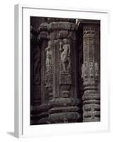 India, Orissa State, Detail of Decorations of Rajarani Temple in Bhubaneswar-null-Framed Giclee Print