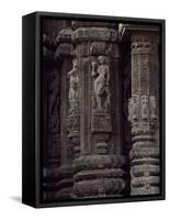 India, Orissa State, Detail of Decorations of Rajarani Temple in Bhubaneswar-null-Framed Stretched Canvas